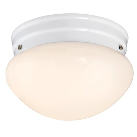 Westinghouse Fixture Ceiling LED Flush-Mount 10W Mushroom 7.25In White White Opal Glass 6107100
